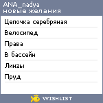 My Wishlist - ana_nadya