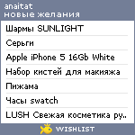 My Wishlist - anaitat