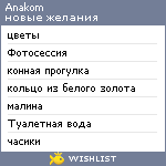 My Wishlist - anakom