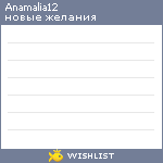 My Wishlist - anamalia12