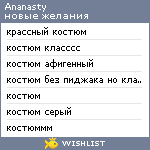 My Wishlist - ananasty