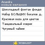 My Wishlist - anandra