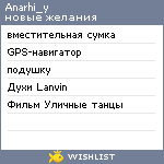 My Wishlist - anarhi_y