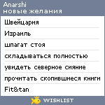 My Wishlist - anarshi