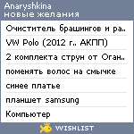 My Wishlist - anaryshkina