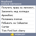 My Wishlist - anashonok