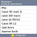 My Wishlist - anaspara