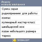 My Wishlist - anassy