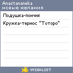 My Wishlist - anastananeka