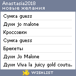 My Wishlist - anastasia2018