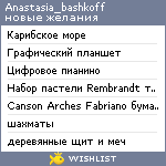 My Wishlist - anastasia_bashkoff