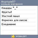 My Wishlist - anastasie57