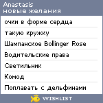 My Wishlist - anastasis