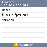 My Wishlist - anastatic