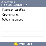 My Wishlist - anastexis