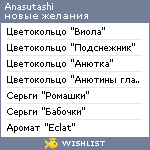 My Wishlist - anasutashi