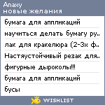 My Wishlist - anaxy