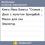 My Wishlist - anchovius