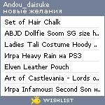 My Wishlist - andou_daisuke