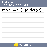 My Wishlist - andreyev