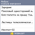 My Wishlist - andyac