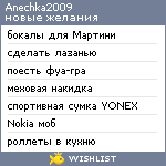 My Wishlist - anechka2009