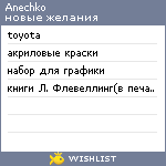 My Wishlist - anechko