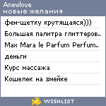 My Wishlist - anewlove