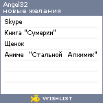 My Wishlist - angel32