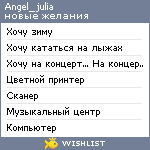 My Wishlist - angel_julia