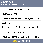 My Wishlist - angie1984