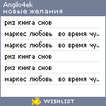 My Wishlist - angilo4ek