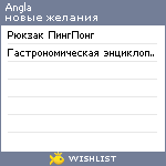 My Wishlist - angla