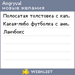 My Wishlist - angryval