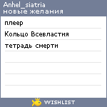 My Wishlist - anhel_siatria