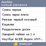 My Wishlist - anichkin