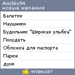 My Wishlist - anichko94