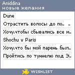 My Wishlist - aniddina