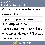 My Wishlist - anikeif