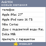 My Wishlist - anikina904