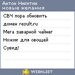 My Wishlist - anikitin