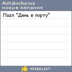 My Wishlist - anitakochurova