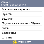 My Wishlist - anka86