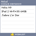 My Wishlist - ankad