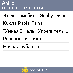 My Wishlist - ankic