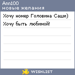 My Wishlist - ann100