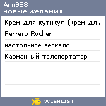 My Wishlist - ann988