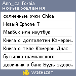 My Wishlist - ann_california