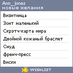 My Wishlist - ann_jones
