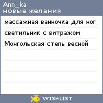 My Wishlist - ann_ka